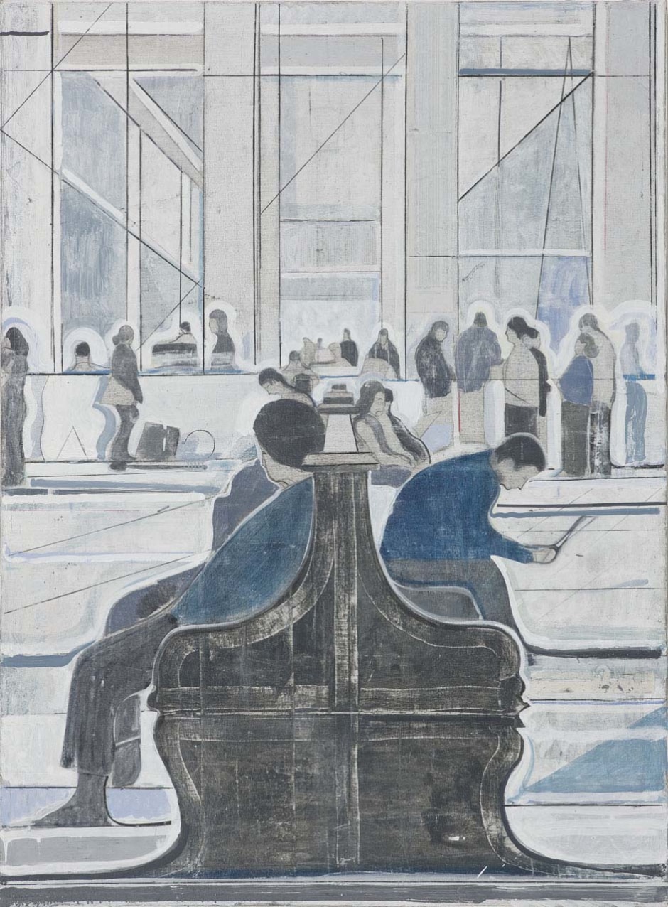 Untitled (Figures seated on a bench), 2008